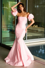 Ava Presley Mermaid Puff Sleeve Prom Dress 47172