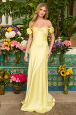 Ava Presley Bow Off-the-Shoulder Prom Dress 47178