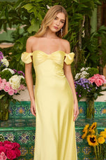 Ava Presley Bow Off-the-Shoulder Prom Dress 47178