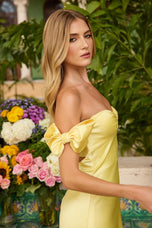 Ava Presley Bow Off-the-Shoulder Prom Dress 47178