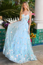 Ava Presley Flower Embroidered Prom Dress 47189