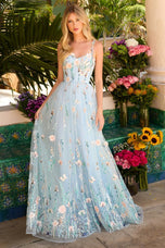 Ava Presley Flower Embroidered Prom Dress 47189