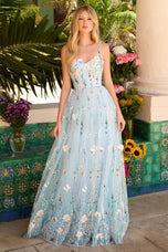 Ava Presley Flower Embroidered Prom Dress 47189