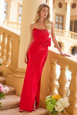 Ava Presley Fitted Bow Prom Dress 47198