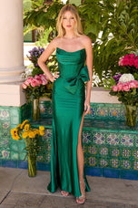 Ava Presley Fitted Bow Prom Dress 47198
