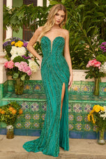 Ava Presley Strapless Sequin Prom Dress 47230