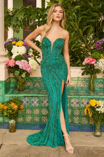 Ava Presley Strapless Sequin Prom Dress 47230