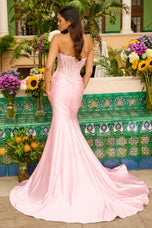 Ava Presley Strapless Lace Corset Prom Dress 47263