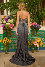 Ava Presley Strapless Pearl Corset Prom Dress 47277