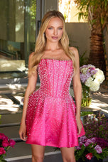 Ava Presley Beaded Corset HoCo Dress 47291