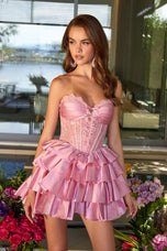 Ava Presley Ruffle Sparkly Corset HoCo Dress 47321