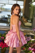Ava Presley Ruffle Sparkly Corset HoCo Dress 47321
