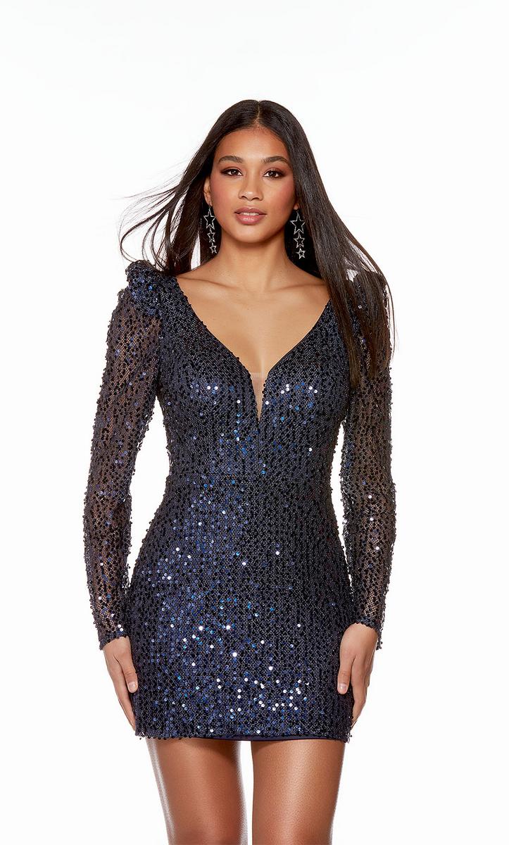 Alyce Long Sleeve Homecoming Dress 4789 Alyce Long Sleeve Homecoming Dress 4789