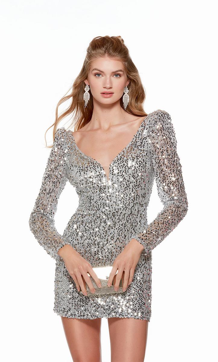 Alyce Long Sleeve Homecoming Dress 4789 Alyce Long Sleeve Homecoming Dress 4789