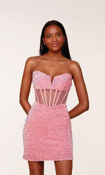 Alyce Paris Strapless Homecoming Dress 4792