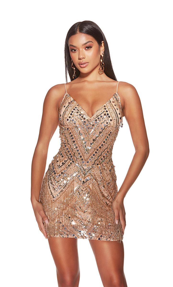 Alyce Paris V-Neck Beaded Homecoming Dress 4802 Alyce Paris V-Neck Beaded Homecoming Dress 4802