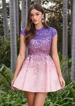 ASHLEYlauren Ombre Sequin Cocktail Dress 4804