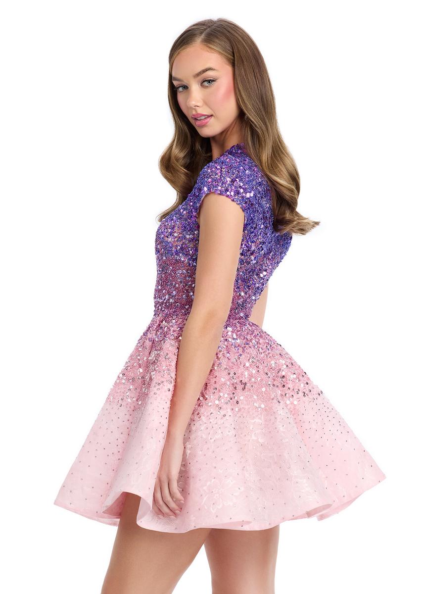 ASHLEYlauren Ombre Sequin Cocktail Dress 4804 9067809997031