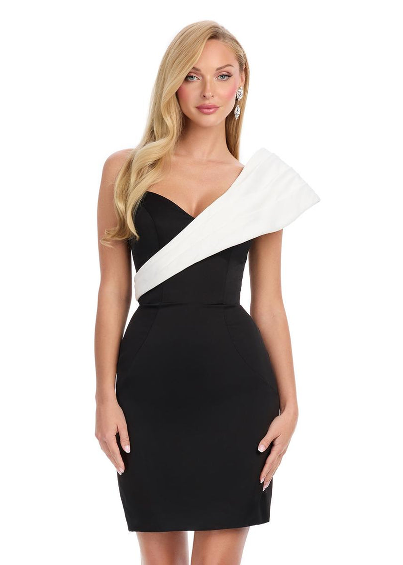 ASHLEYlauren One Shoulder Cocktail Dress 4810 Royal / 10 ASHLEYlauren One Shoulder Cocktail Dress 4810 Royal / 10