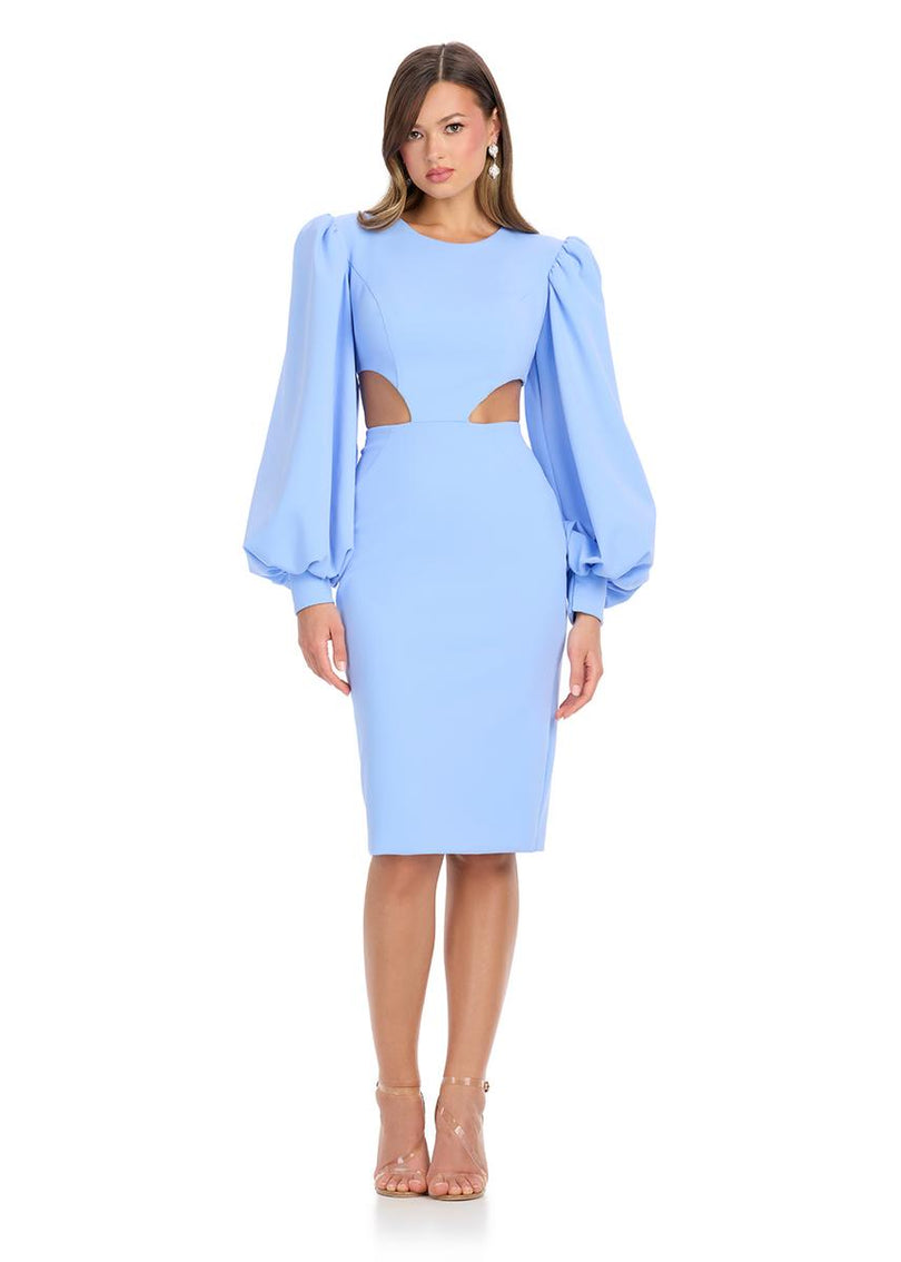 ASHLEYlauren Balloon Sleeve Cocktail Interview Dress 4811 ASHLEYlauren Balloon Sleeve Cocktail Interview Dress 4811