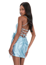 ASHLEYlauren Corset Bow Homecoming Dress 4827