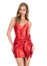 ASHLEYlauren Corset Bow Homecoming Dress 4827
