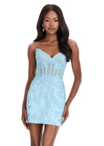 ASHLEYlauren Illusion Lace HoCo Dress 4849