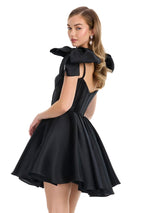 ASHLEYlauren A-Line Satin HoCo Dress 4855