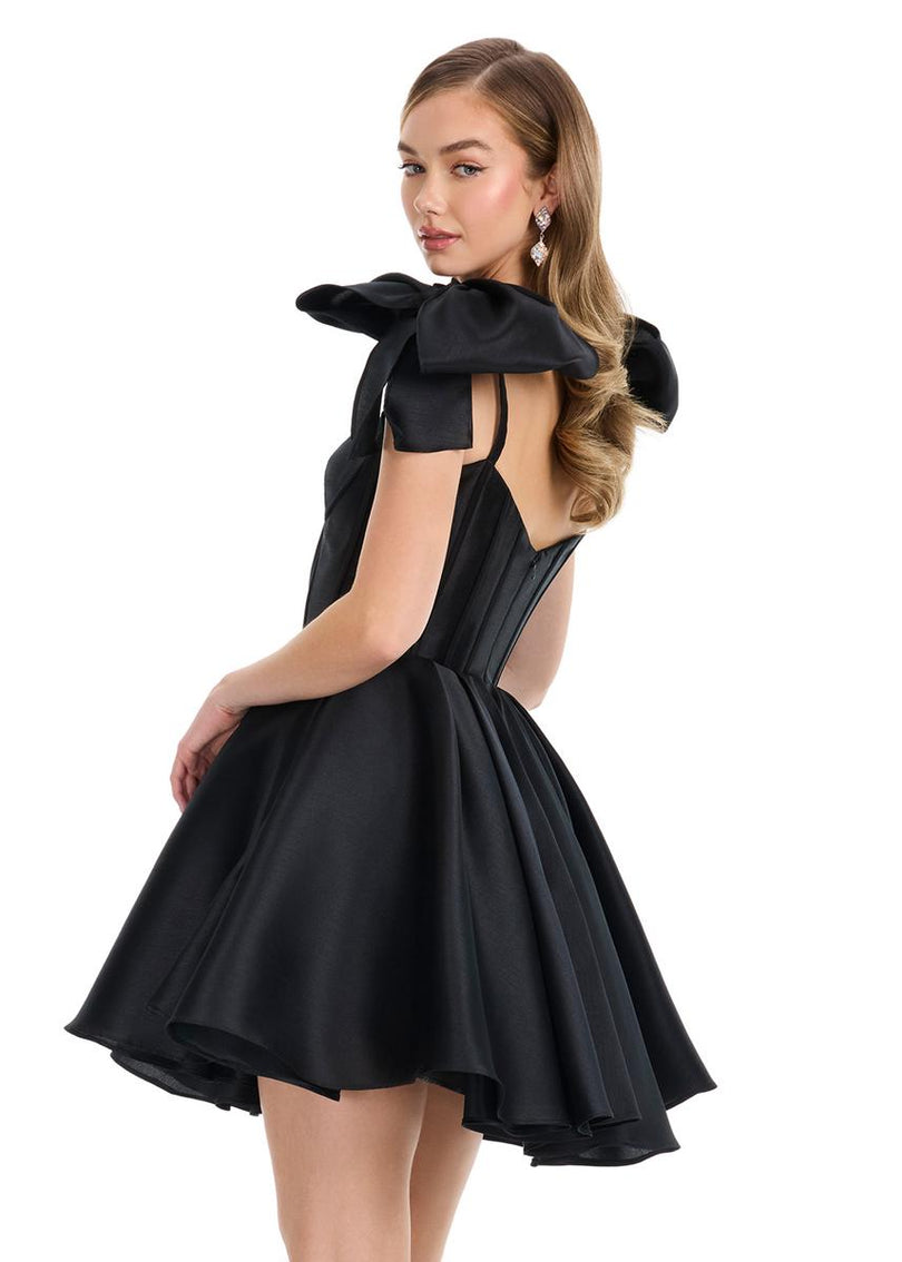 ASHLEYlauren A-Line Satin HoCo Dress 4855