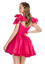 ASHLEYlauren A-Line Satin HoCo Dress 4855