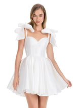 ASHLEYlauren A-Line Satin HoCo Dress 4855