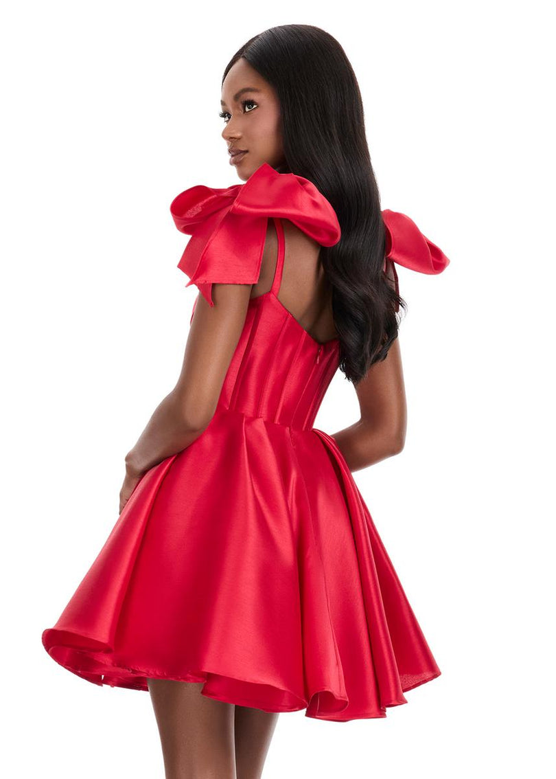 ASHLEYlauren A-Line Satin HoCo Dress 4855