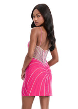 ASHLEYlauren Illusion Tight HoCo Dress 4857