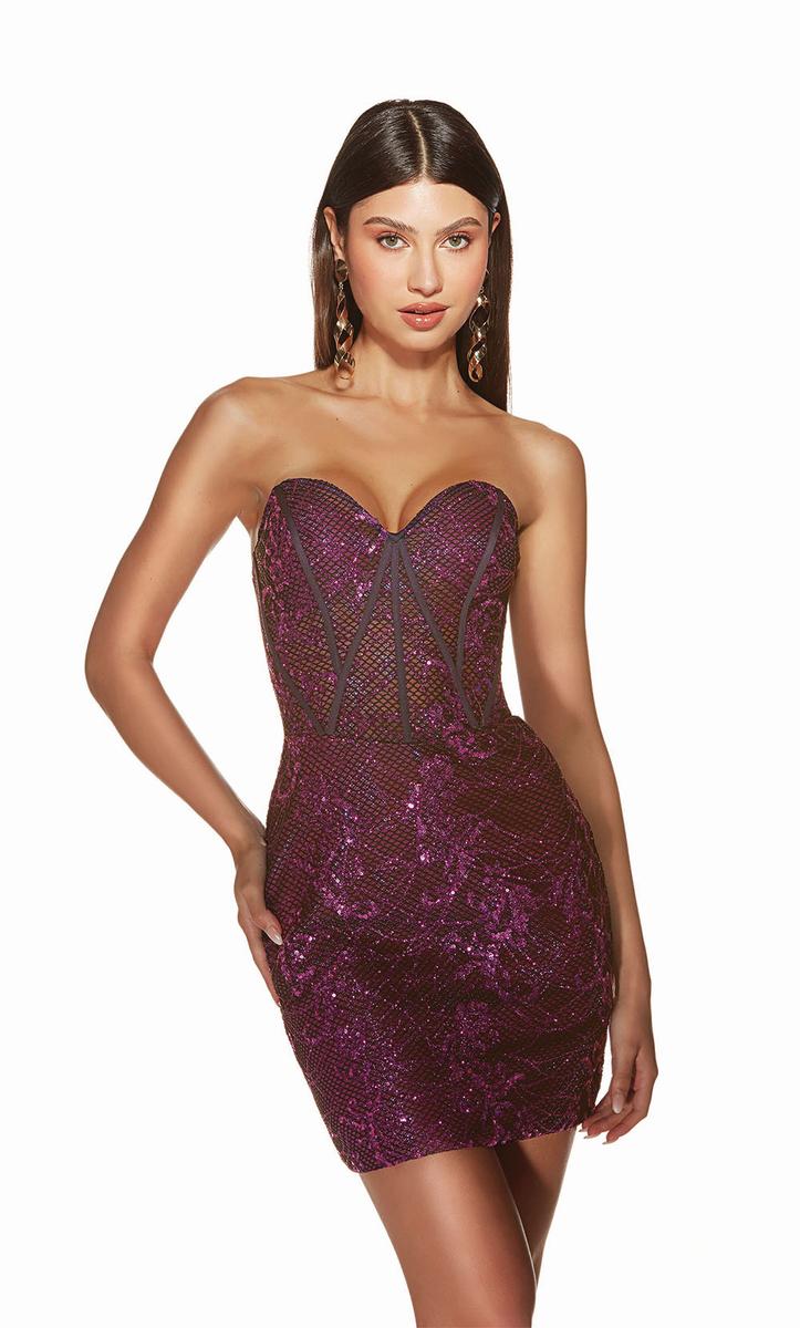 Alyce Paris Net Corset Homecoming Dress 4858 Alyce Paris Net Corset Homecoming Dress 4858