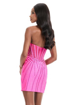 ASHLEYlauren Illusion Strapless HoCo Dress 4859