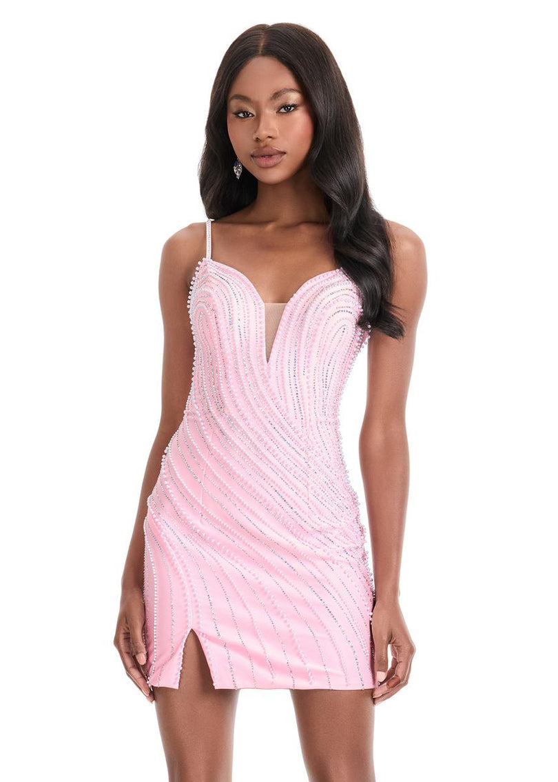 hoco dresses tight fitted Cute Bodycon V Neck Blue Lace Tight Homecoming Dresses PD484 US6 / Blue