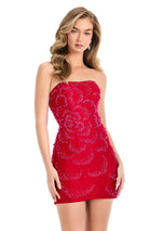 ASHLEYlauren Short Strapless Homecoming Dress 4861