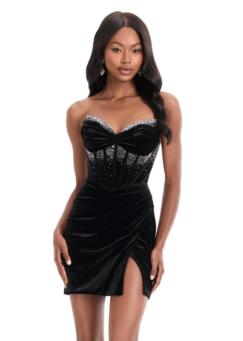 ASHLEYlauren Velvet Corset HoCo Dress 4865