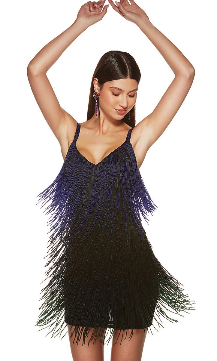 Alyce Paris Beaded Fringe Homecoming Dress 4875 Alyce Paris Beaded Fringe Homecoming Dress 4875