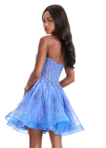 ASHLEYlauren Strapless Lace Tulle HoCo Dress 4882