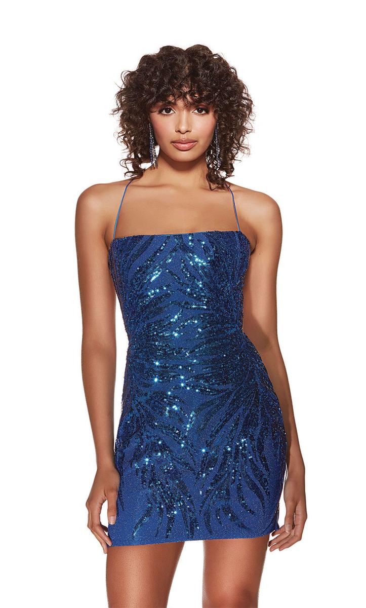 Alyce Paris Square Neck Sequin Homecoming Dress 4888 Alyce Paris Square Neck Sequin Homecoming Dress 4888