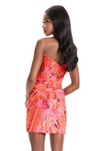 ASHLEYlauren Strapless Beaded Homecoming Dress 4894