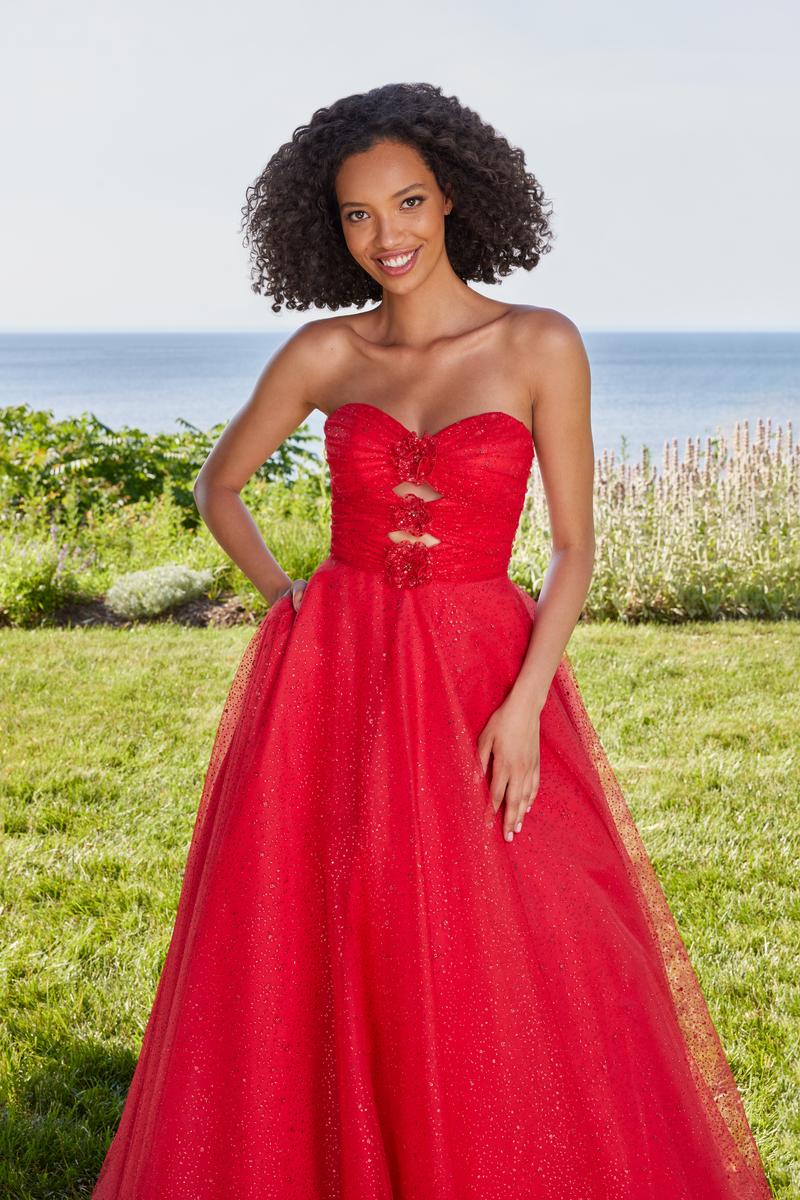 morilee red prom dress Morilee Prom 49112 A Line Long Formal Prom Pleated Dress