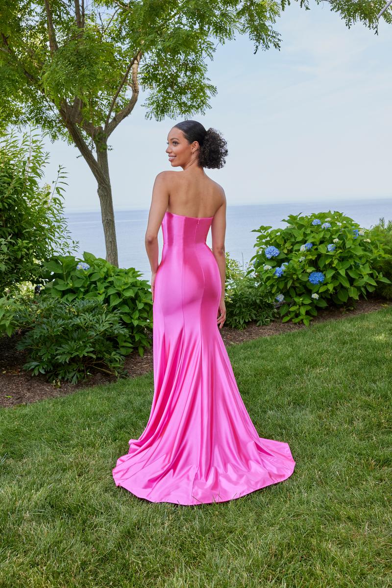 mori lee hot pink prom dress Mori Lee 49052