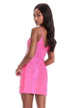 ASHLEYlauren Illusion Side Cut-Outs HoCo Dress 4926