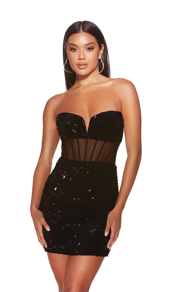 Alyce Paris Sheer Corset Homecoming Dress 4934 Alyce Paris Sheer Corset Homecoming Dress 4934