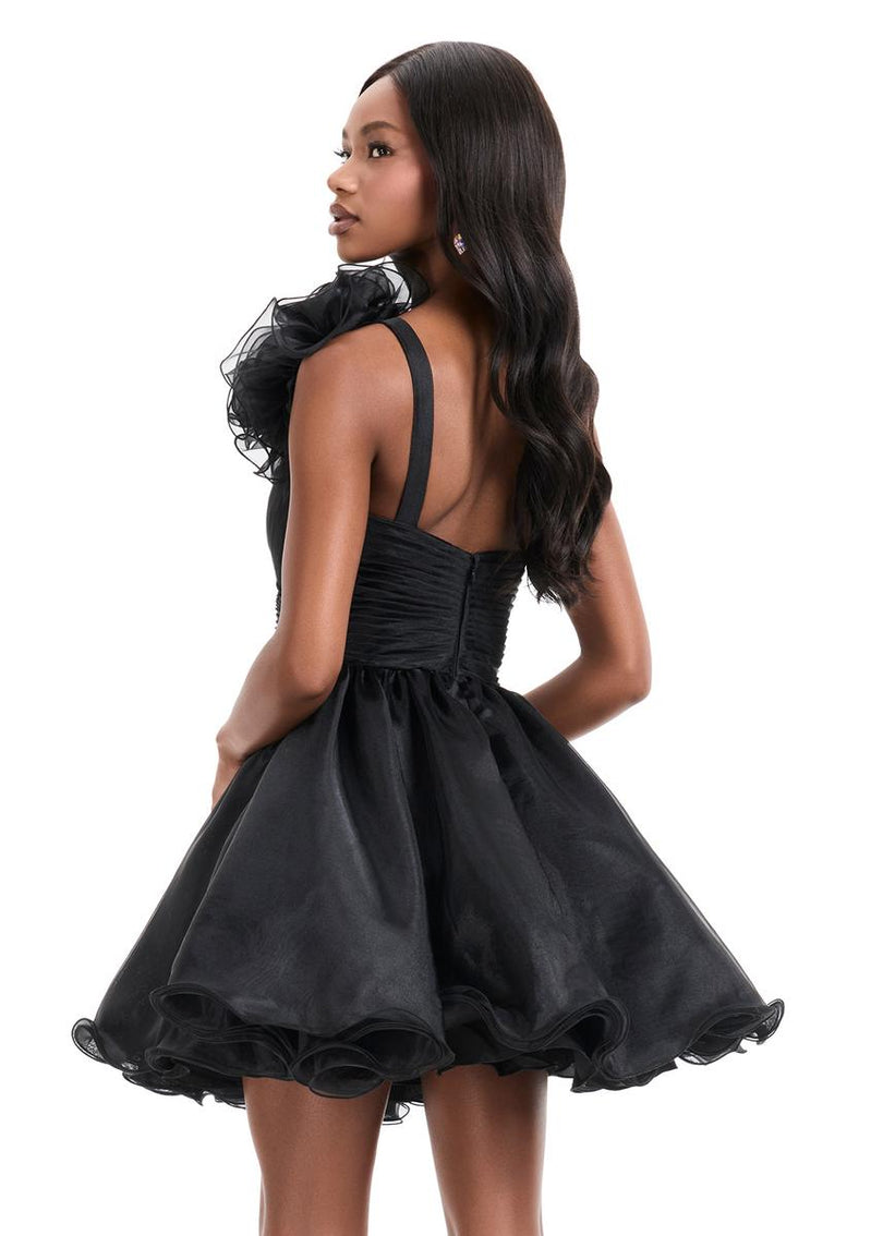 ASHLEYlauren One Shoulder A-Line HoCo Dress 4958