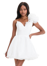 ASHLEYlauren One Shoulder A-Line HoCo Dress 4958