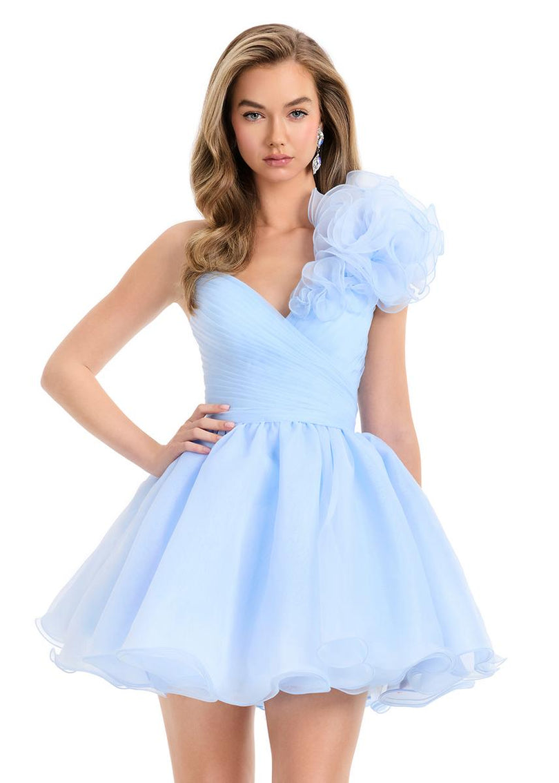 ASHLEYlauren One Shoulder A-Line HoCo Dress 4958