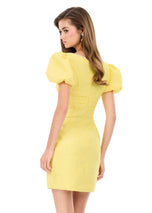 ASHLEYlauren Puff Sleeve Tweed Short Dress 4970